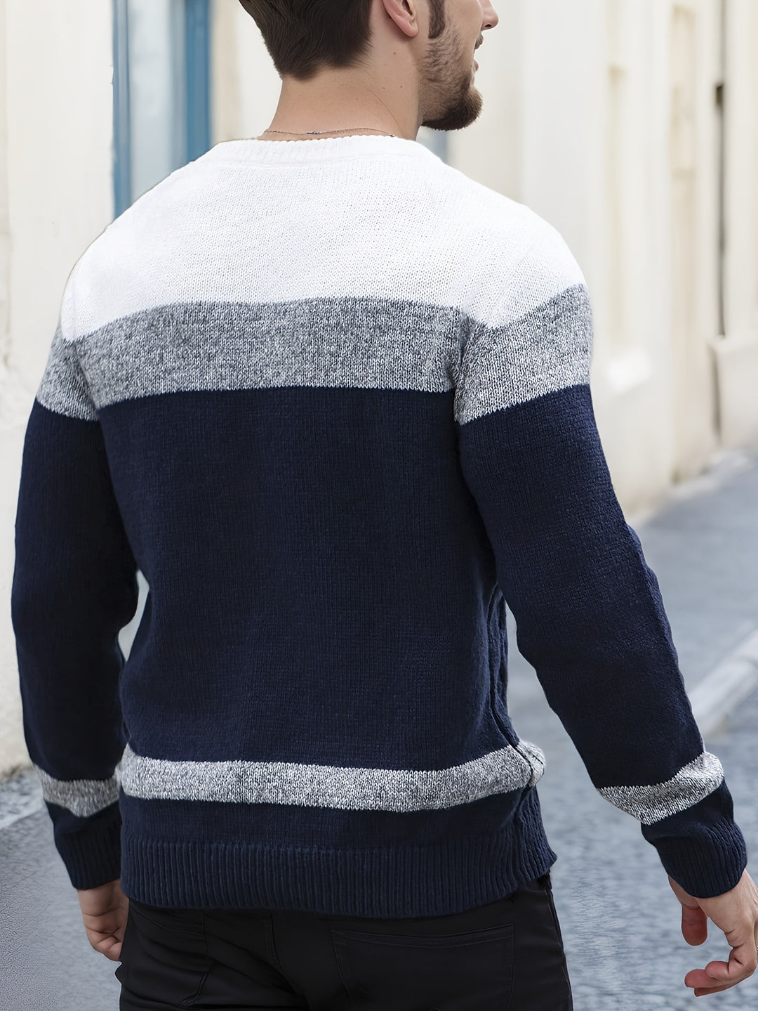 Aurélien | Pull Maille Torsadée Colorblock