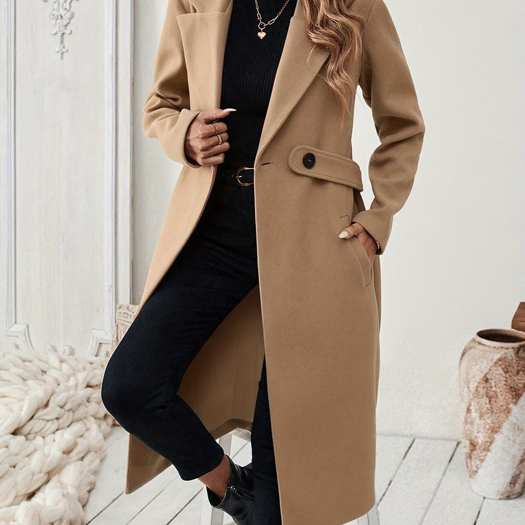 Cécile | Manteau Long Ceinturé Élégant