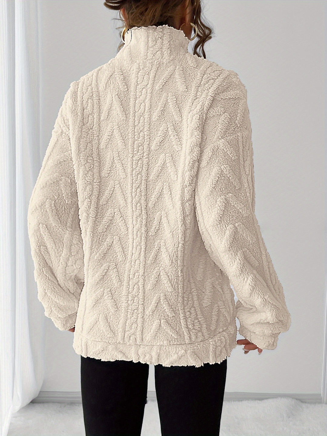 Ophélie | Pull col zippé texturé et douillet