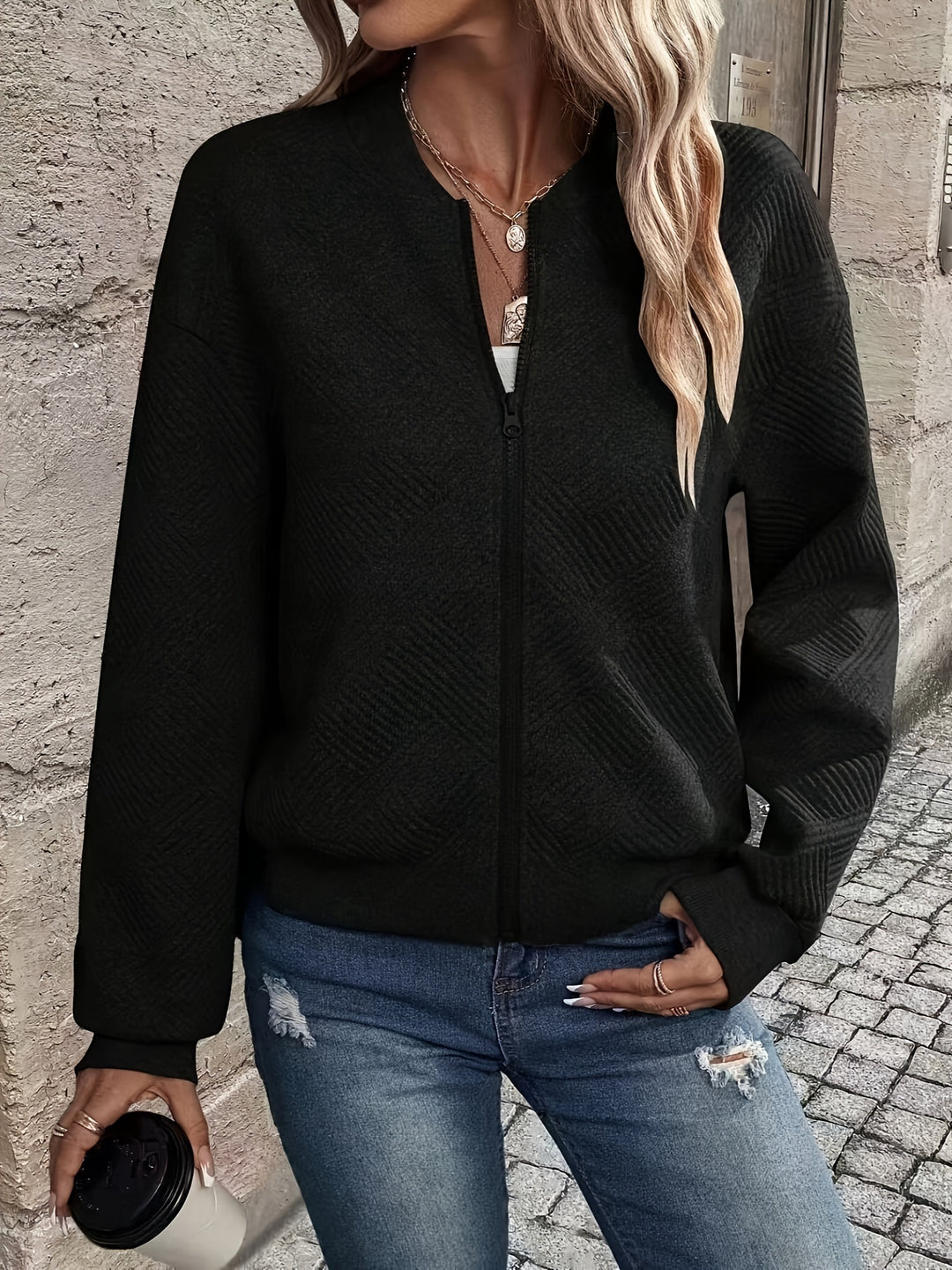 Charlotte | Veste Zippée Texturée