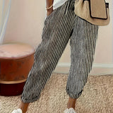Roseline | Pantalon Fluide à Rayures