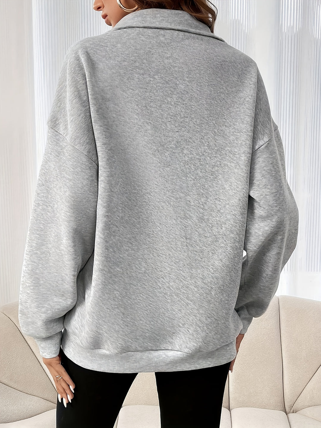 Ludivine | Sweat Décontracté à Col Zippé