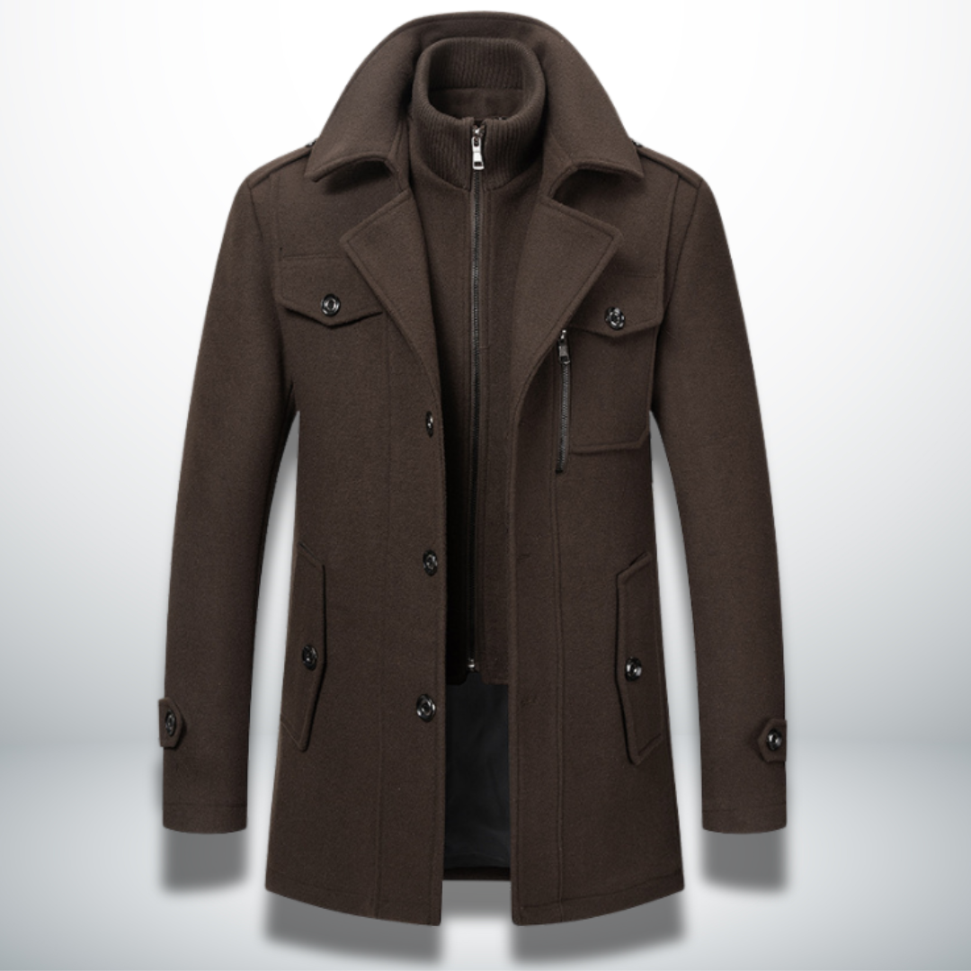 Ludovic | Manteau d'Hiver Élégant à Double Col