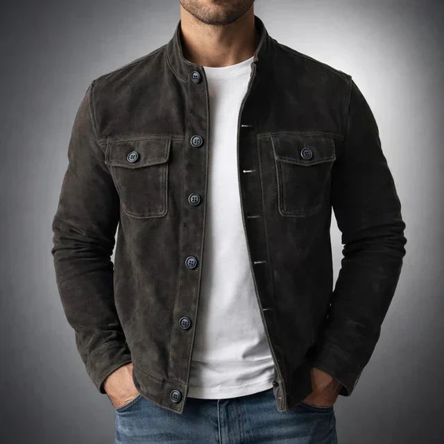 Benoît | Veste Boutonnée à Col Montant