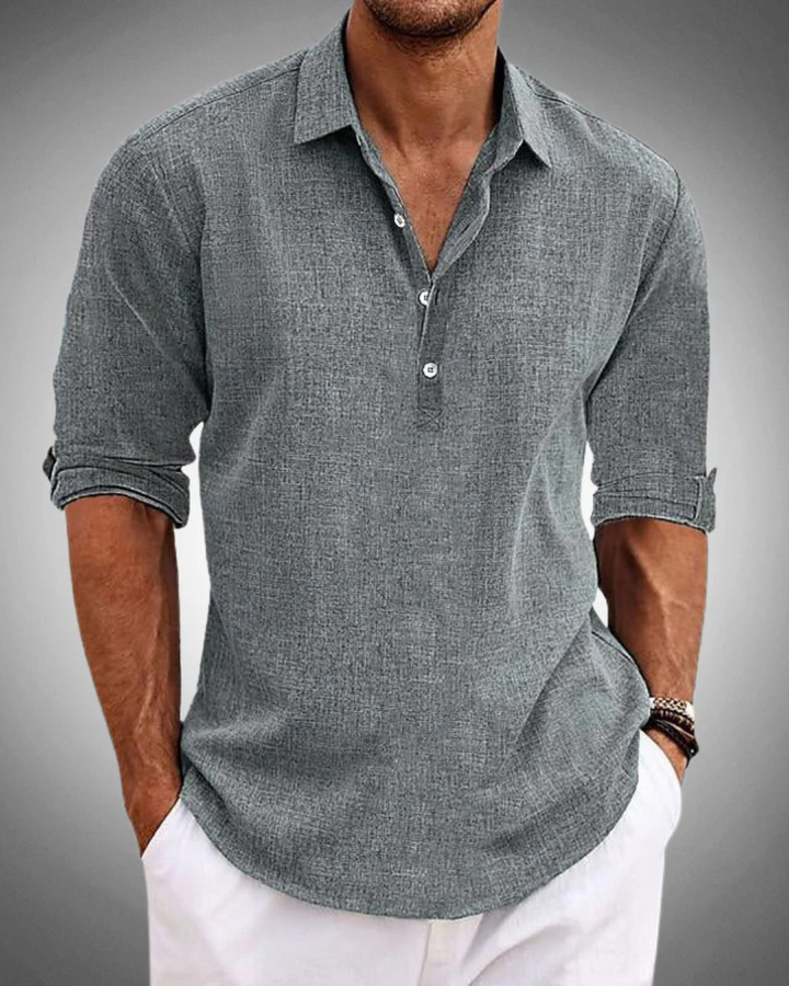 Étienne | Chemise Décontractée à Col Ouvert