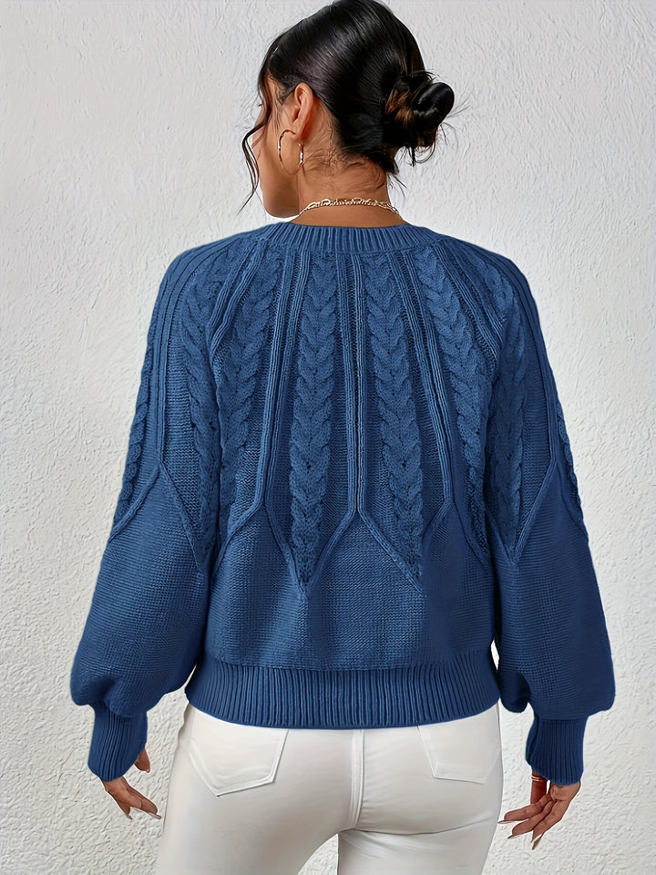 Éloïse | Pull Torsadé à Col Rond