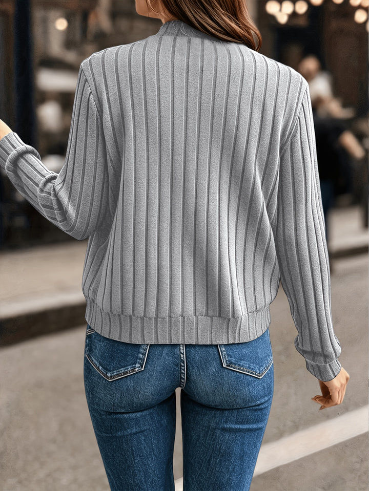 Séverine | Veste Zippée Côtelée Élégante