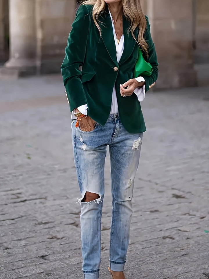 Séraphine | Veste Blazer Cintrée à Col Tailleur