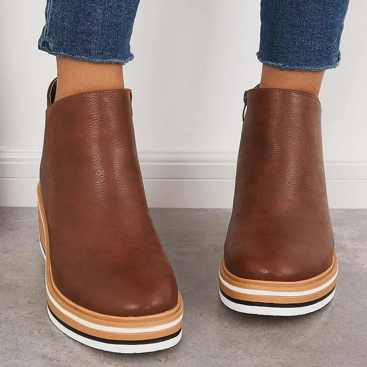 Oriane | Bottines Élégantes à Semelle Plateforme