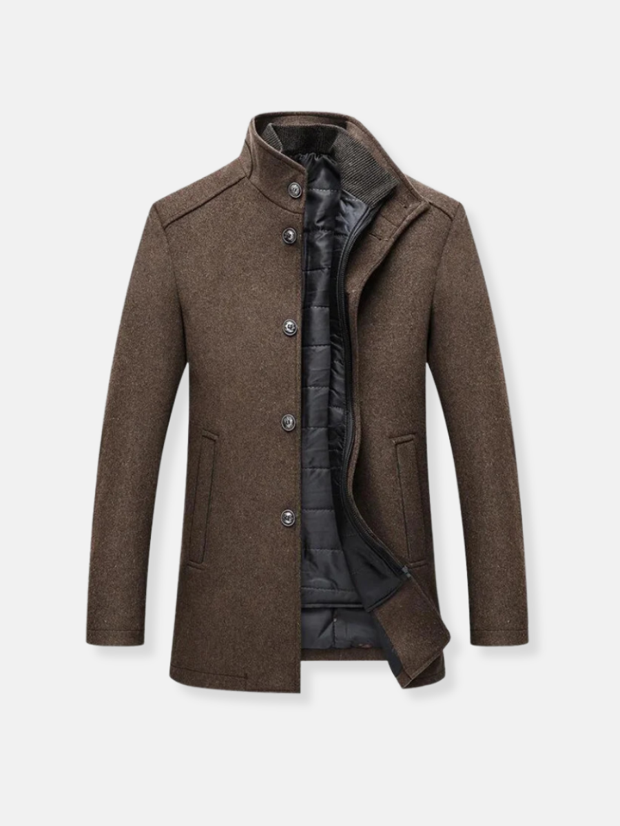 Philippe | Manteau Élégant à Col Montant