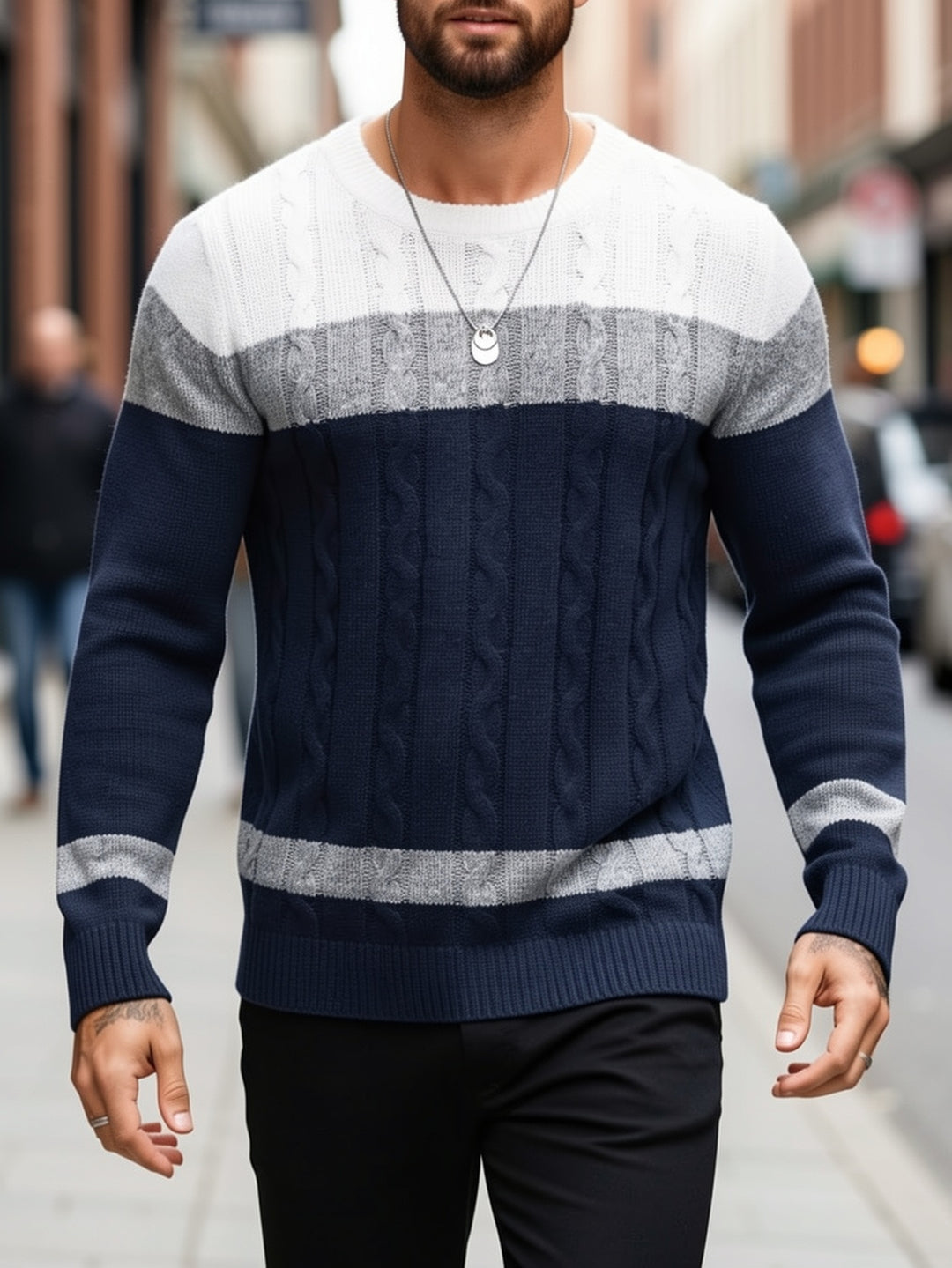 Georges | Pull Torsadé Col Rond