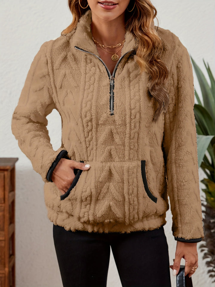 Faustine | Pull Texturé Col Zippé