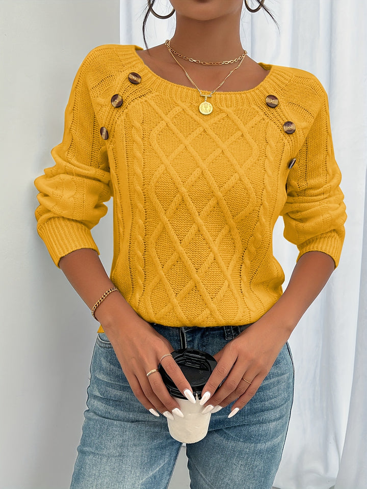 Margaux | Pull Torsadé à Boutons