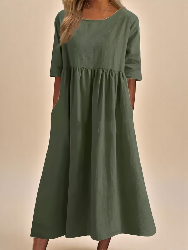 Sandrine | Robe Ample Manches Courtes