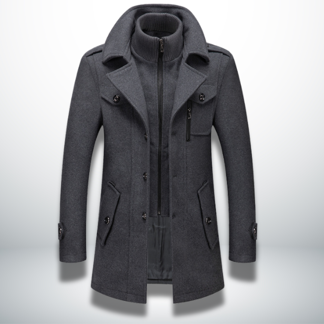 Ludovic | Manteau d'Hiver Élégant à Double Col
