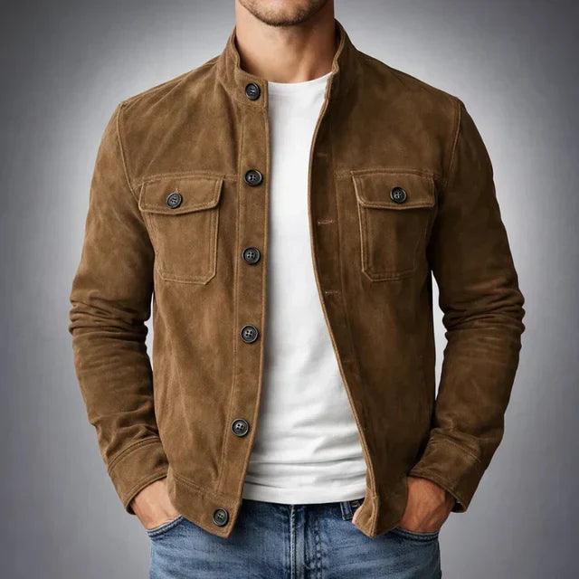Benoît | Veste Boutonnée à Col Montant