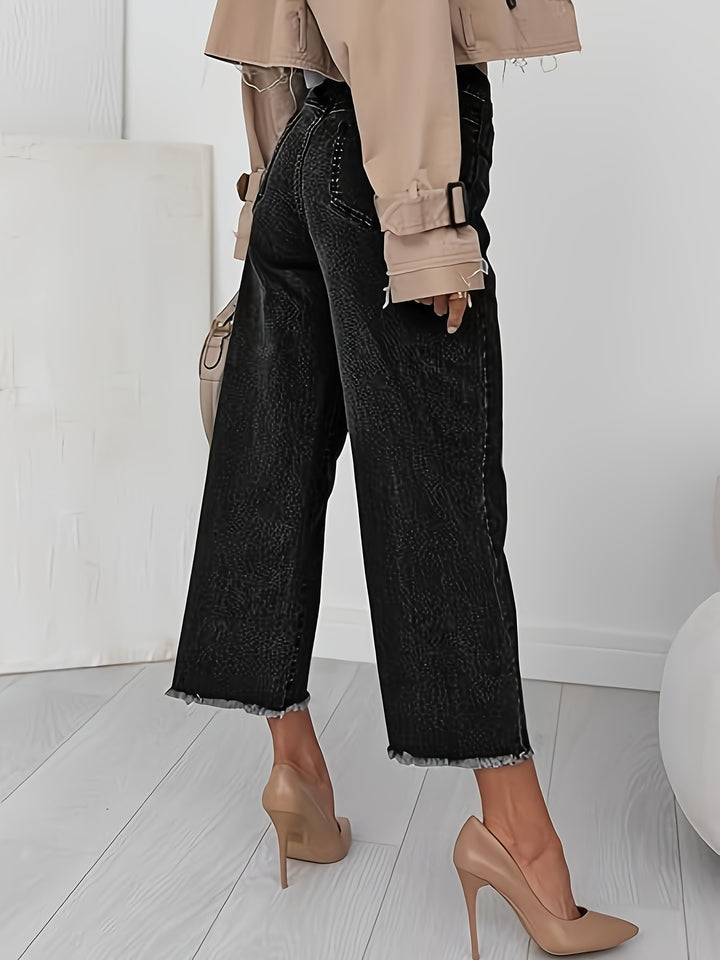 Odette | Jean Droit Raccourci Taille Haute