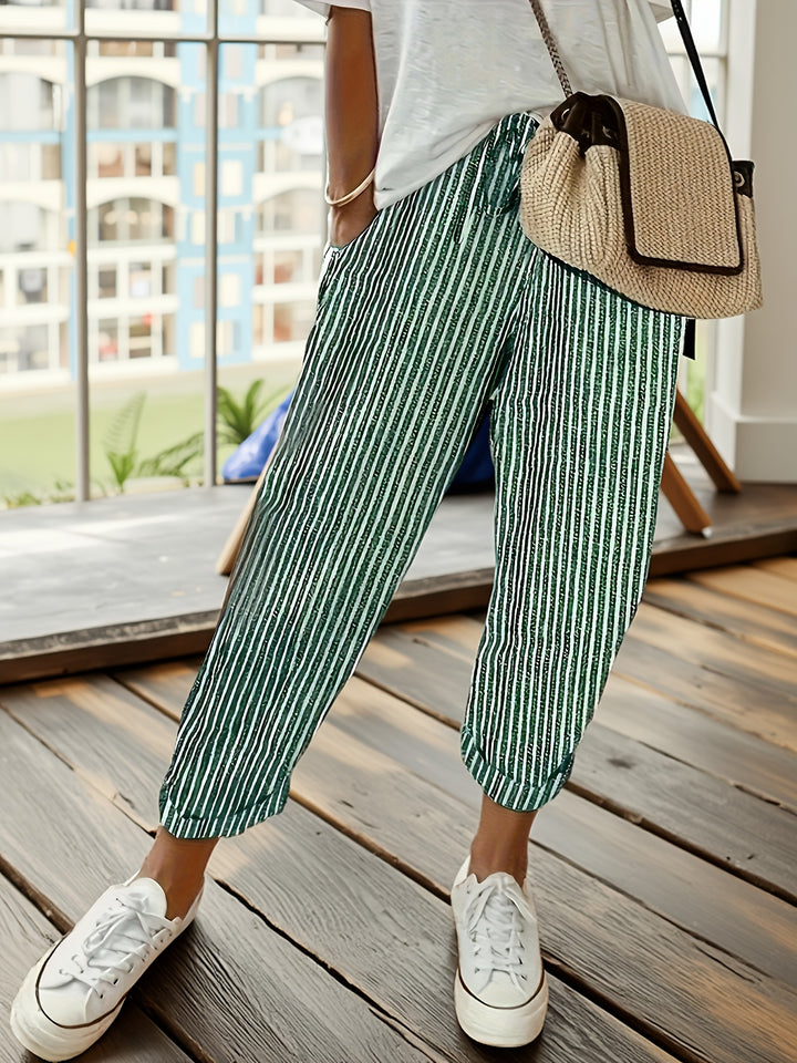 Roseline | Pantalon Fluide à Rayures