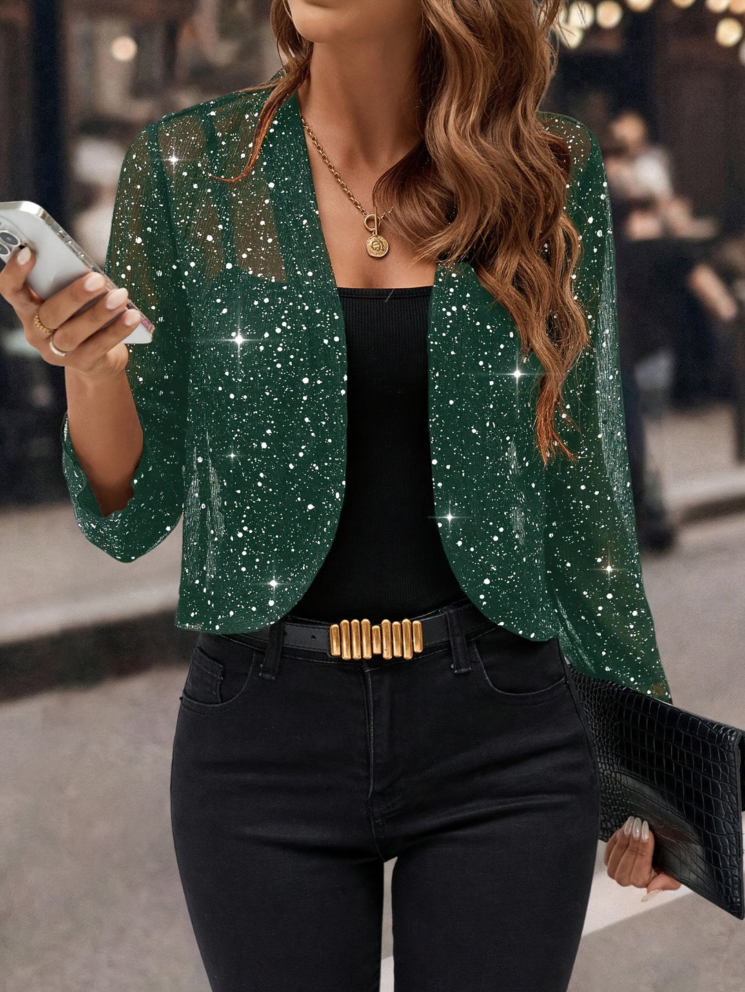 Brigitte | Veste Courte Scintillante