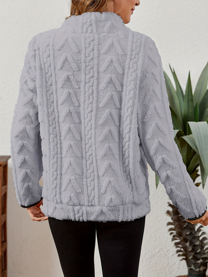 Faustine | Pull Texturé Col Zippé