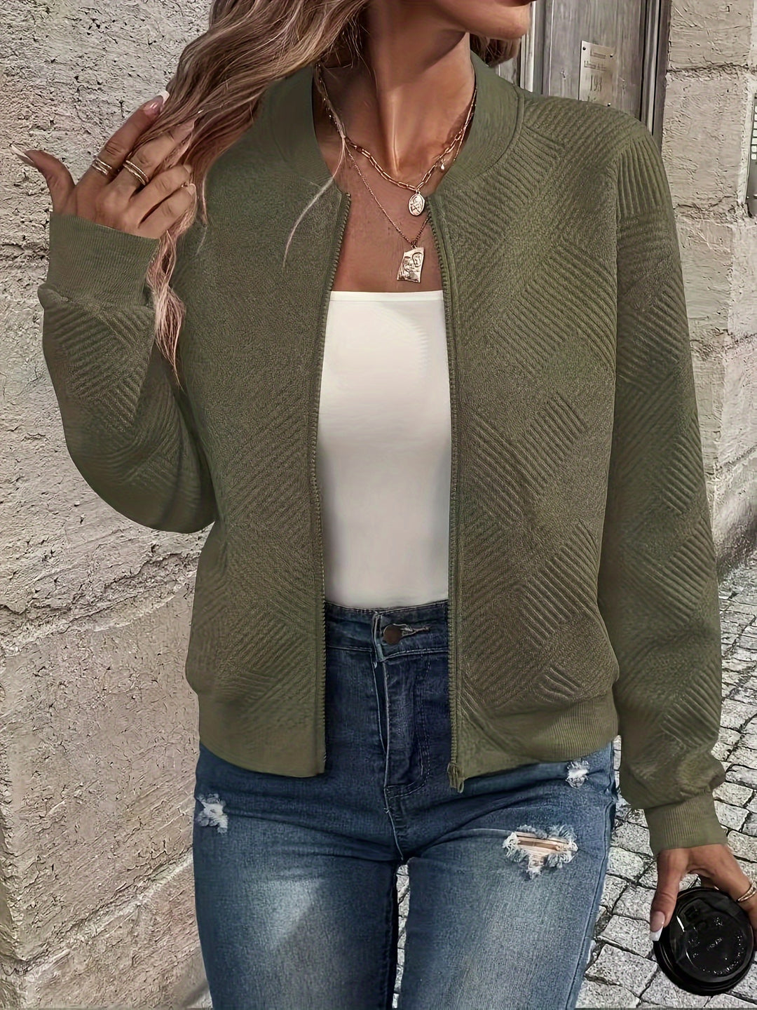 Charlotte | Veste Zippée Texturée