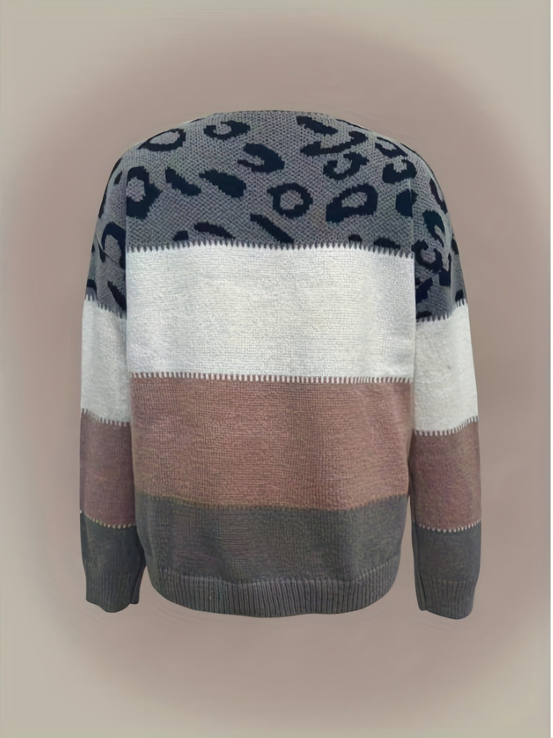 Émeline | Pull Bicolore à Motif Léopard