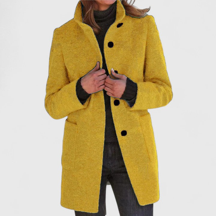 Clarisse | Manteau Élégant à Col Montant