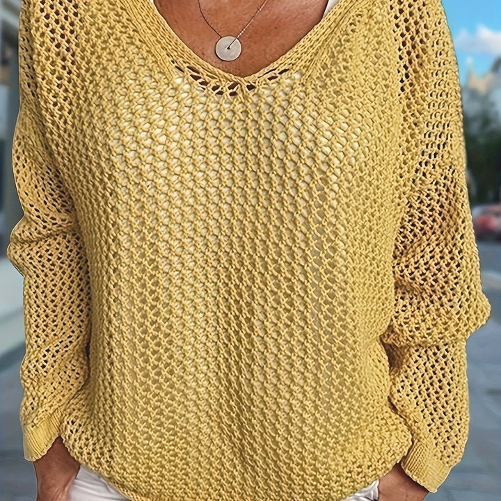 Aurore | Pull Ajouré Col V