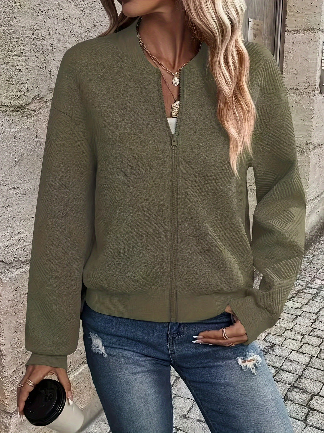 Charlotte | Veste Zippée Texturée