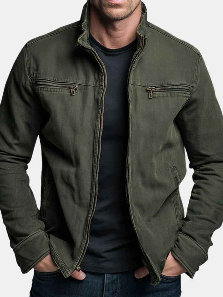 Aubin | Veste Vintage à Col Montant