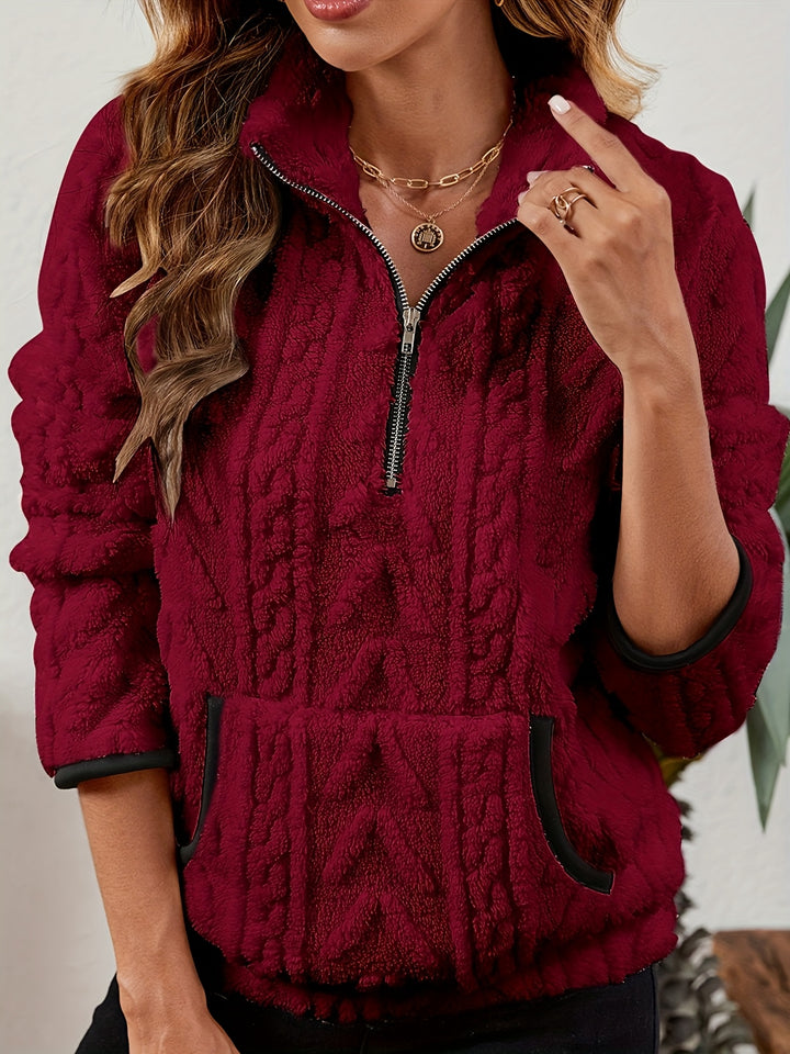 Faustine | Pull Texturé Col Zippé