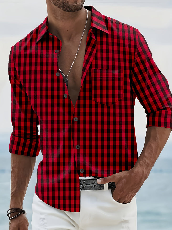 Maxime | Chemise à Carreaux Manches Longues