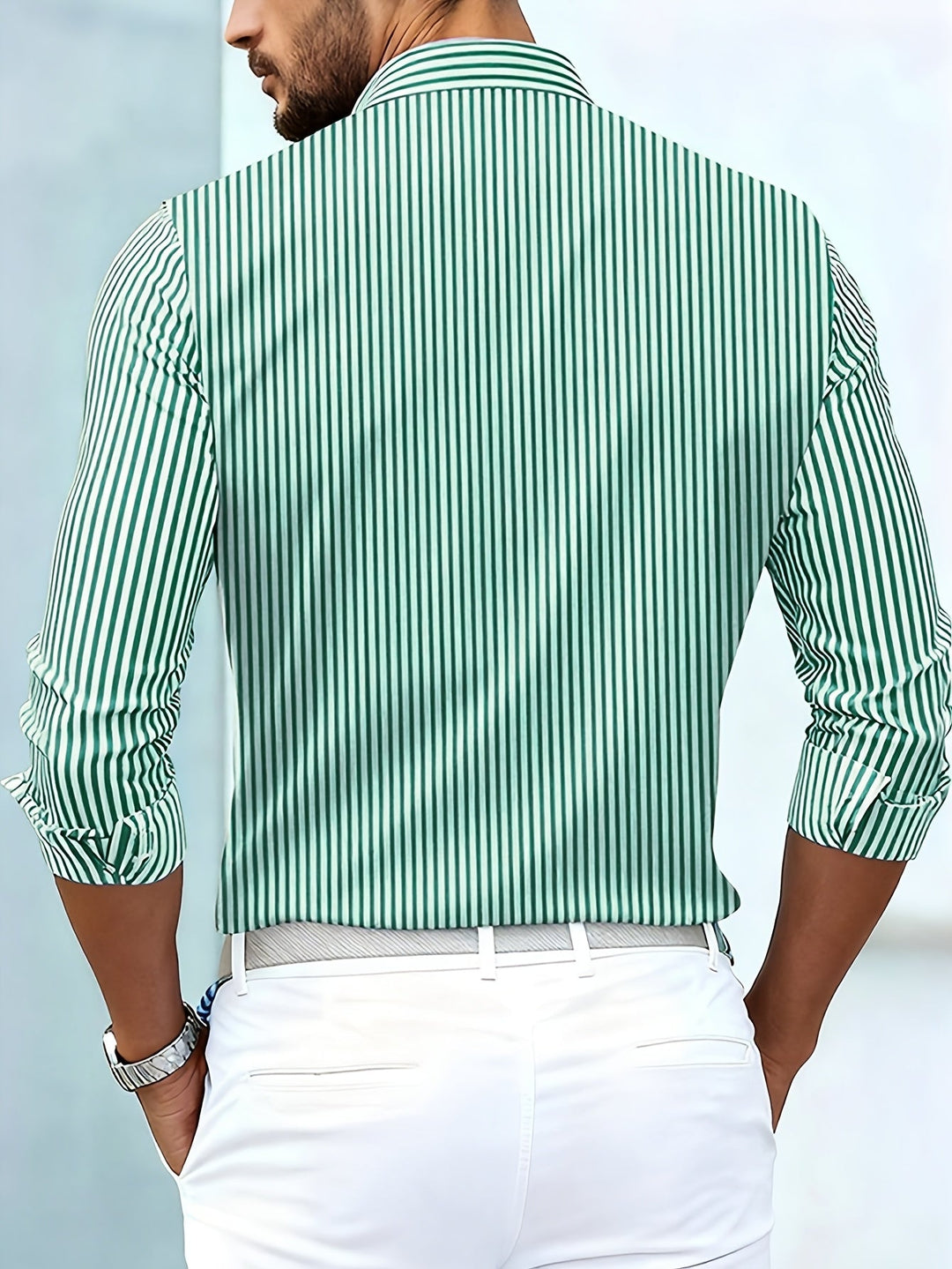 Baptiste | Chemise Rayée à Tissage Élégant