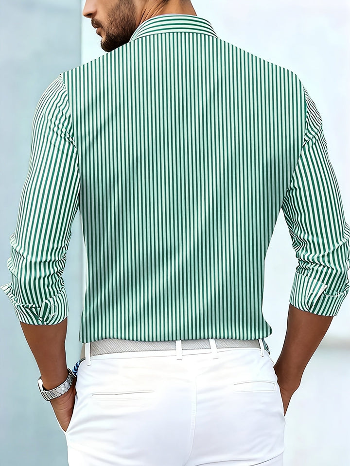 Baptiste | Chemise Rayée à Tissage Élégant