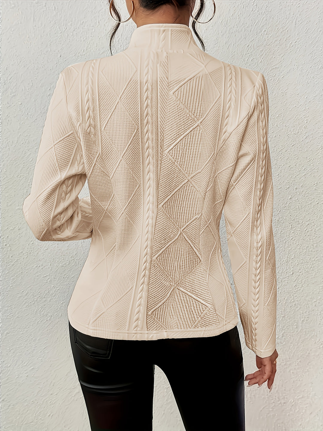 Ghislaine | Veste Texturée Cintrée à Boutons