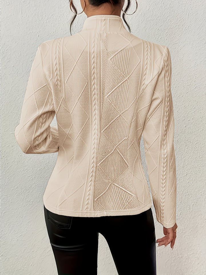 Ghislaine | Veste Texturée Cintrée à Boutons