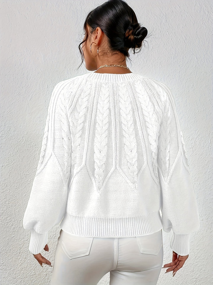Éloïse | Pull Torsadé à Col Rond