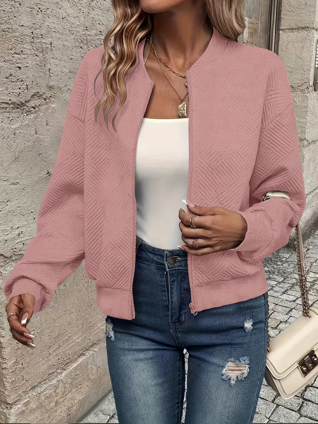 Charlotte | Veste Zippée Texturée