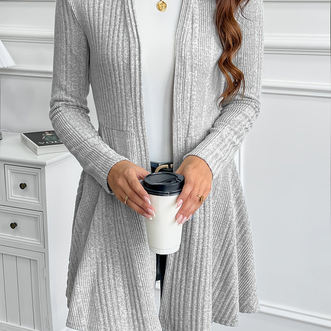 Valentine | Gilet Long Nervuré