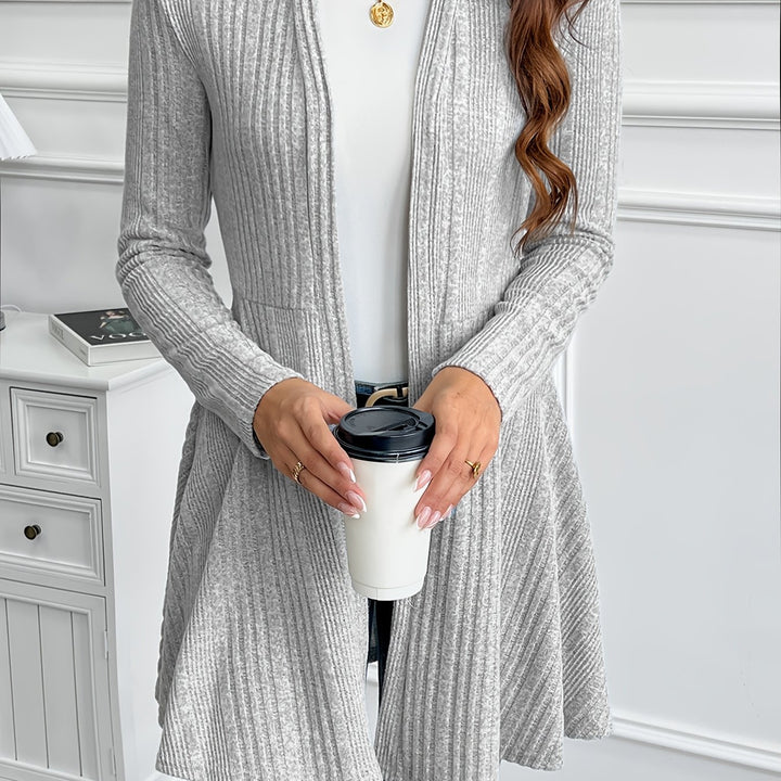 Valentine | Gilet Long Nervuré