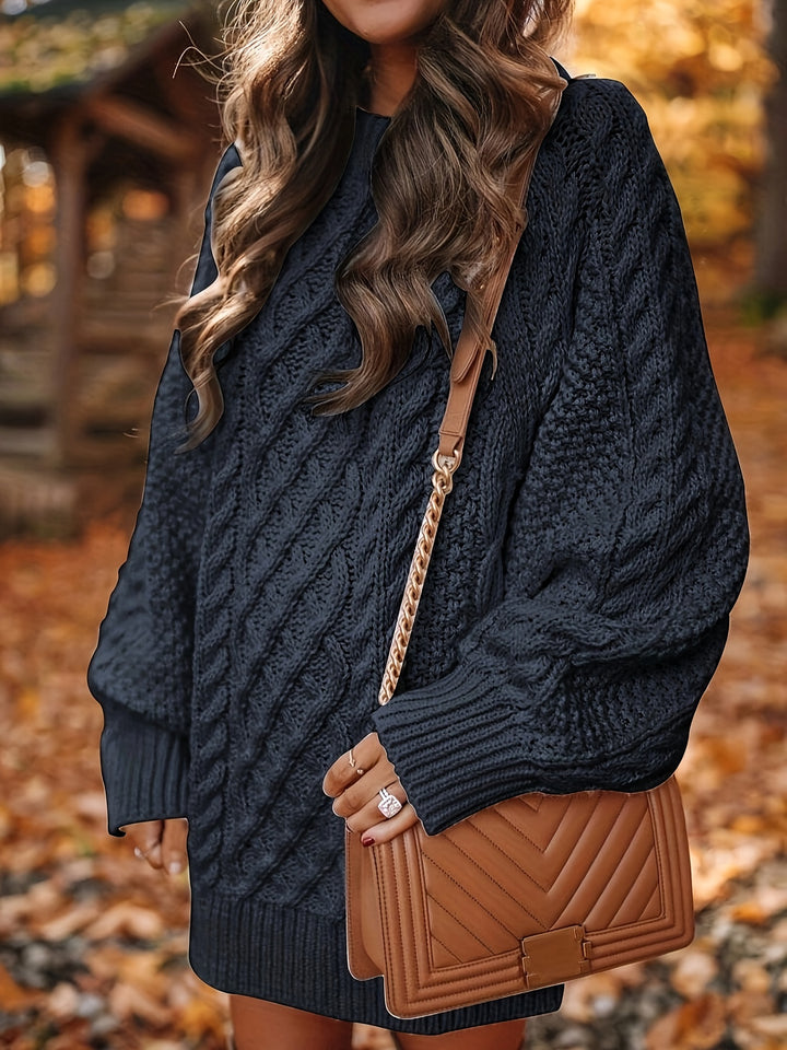 Brigitte | Robe-Pull Torsadée à Col Rond