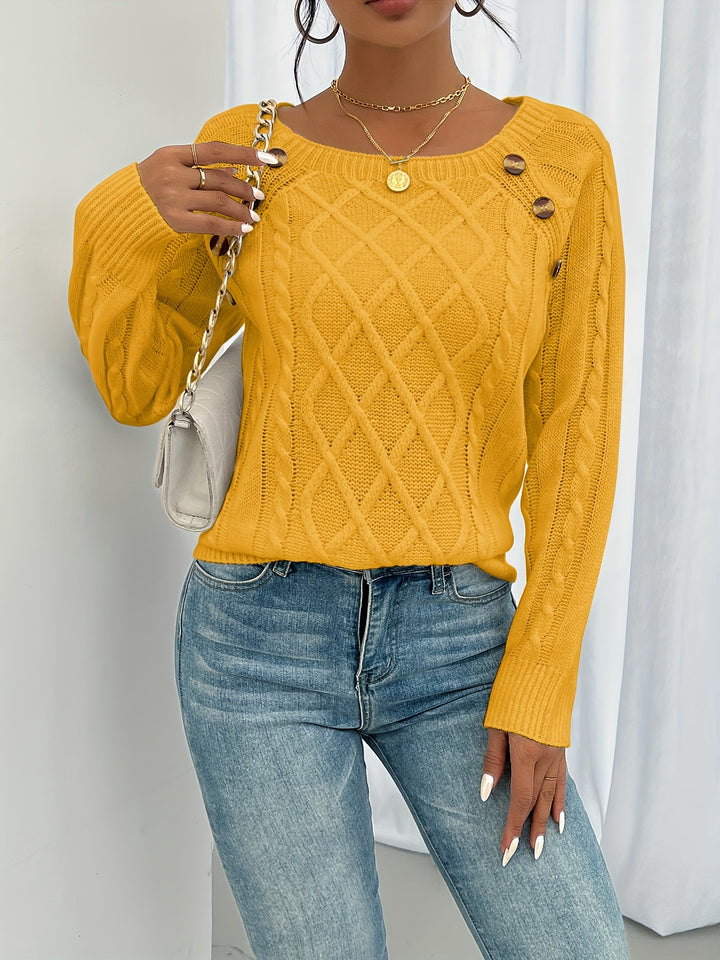 Margaux | Pull Torsadé à Boutons