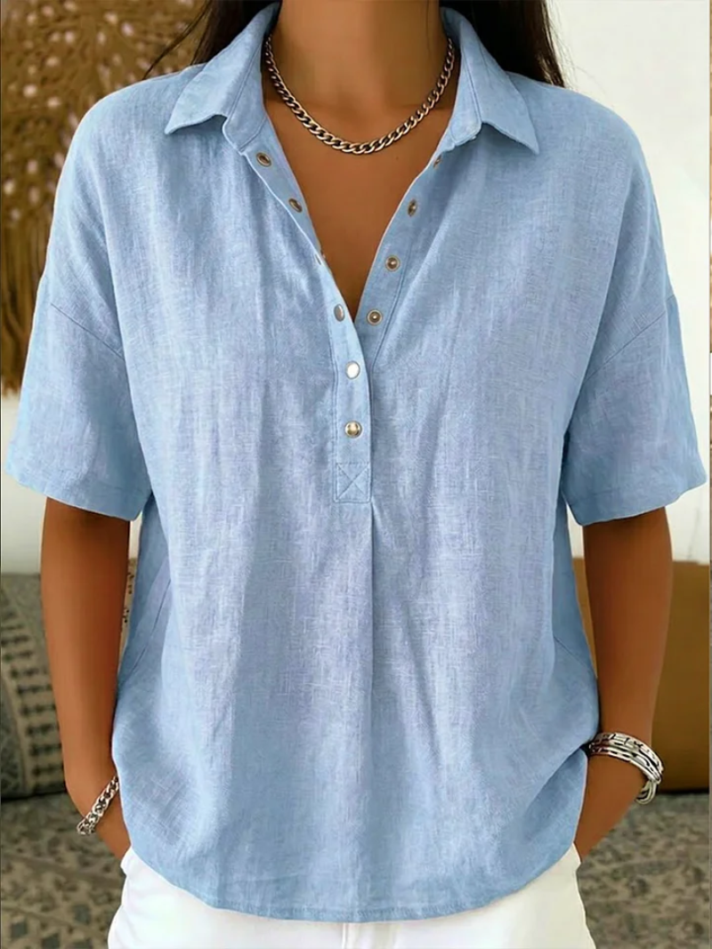 Sidonie | Chemise Col Boutonné Décontractée