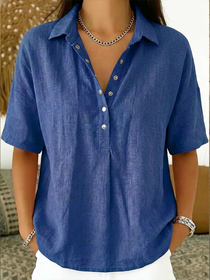 Sidonie | Chemise Col Boutonné Décontractée