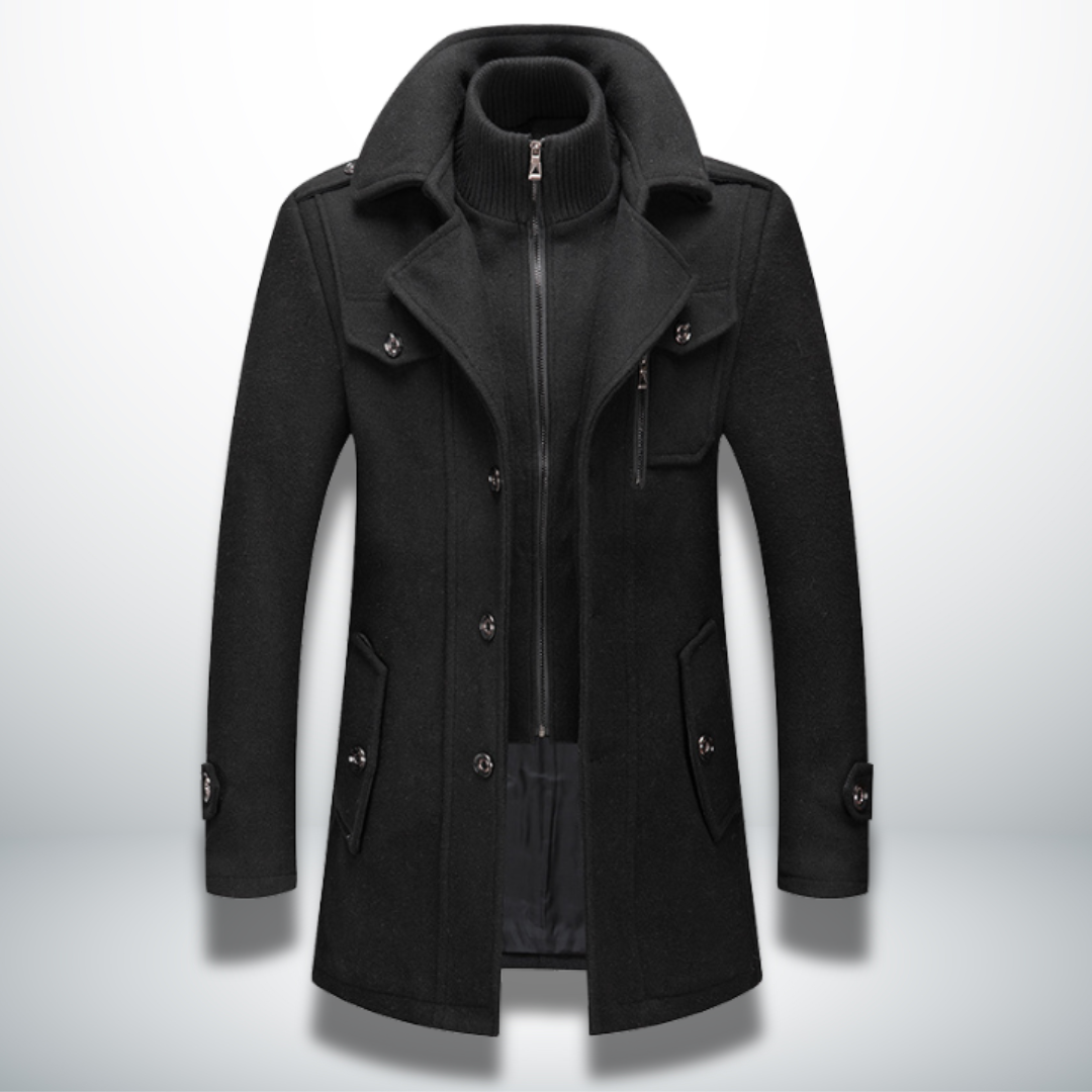 Ludovic | Manteau d'Hiver Élégant à Double Col