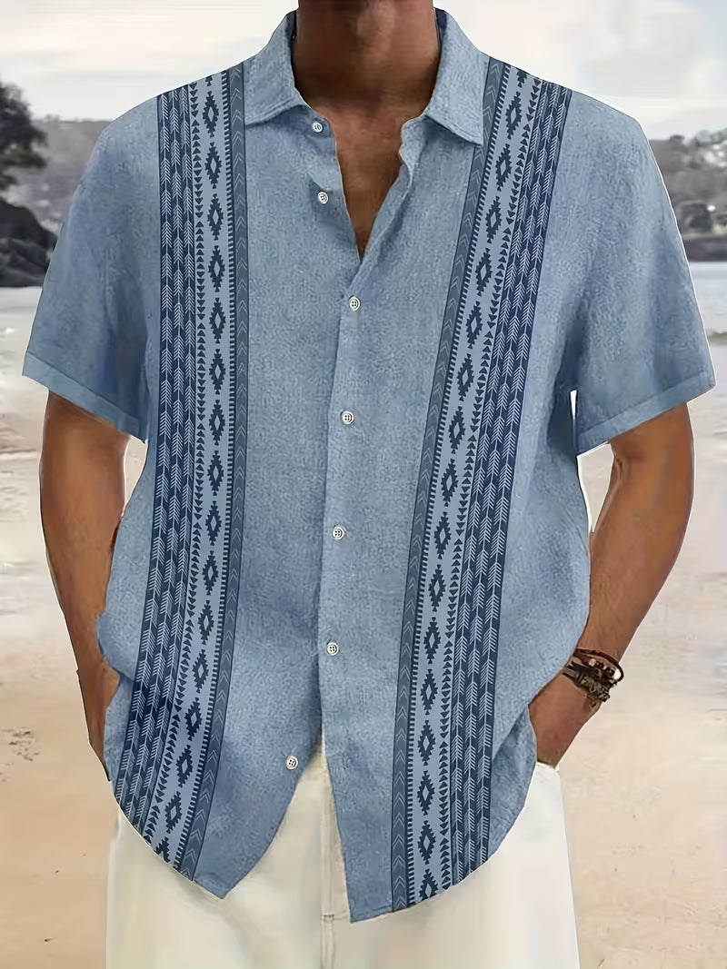 Gaspard | Chemise à Motif Géométrique Élégante