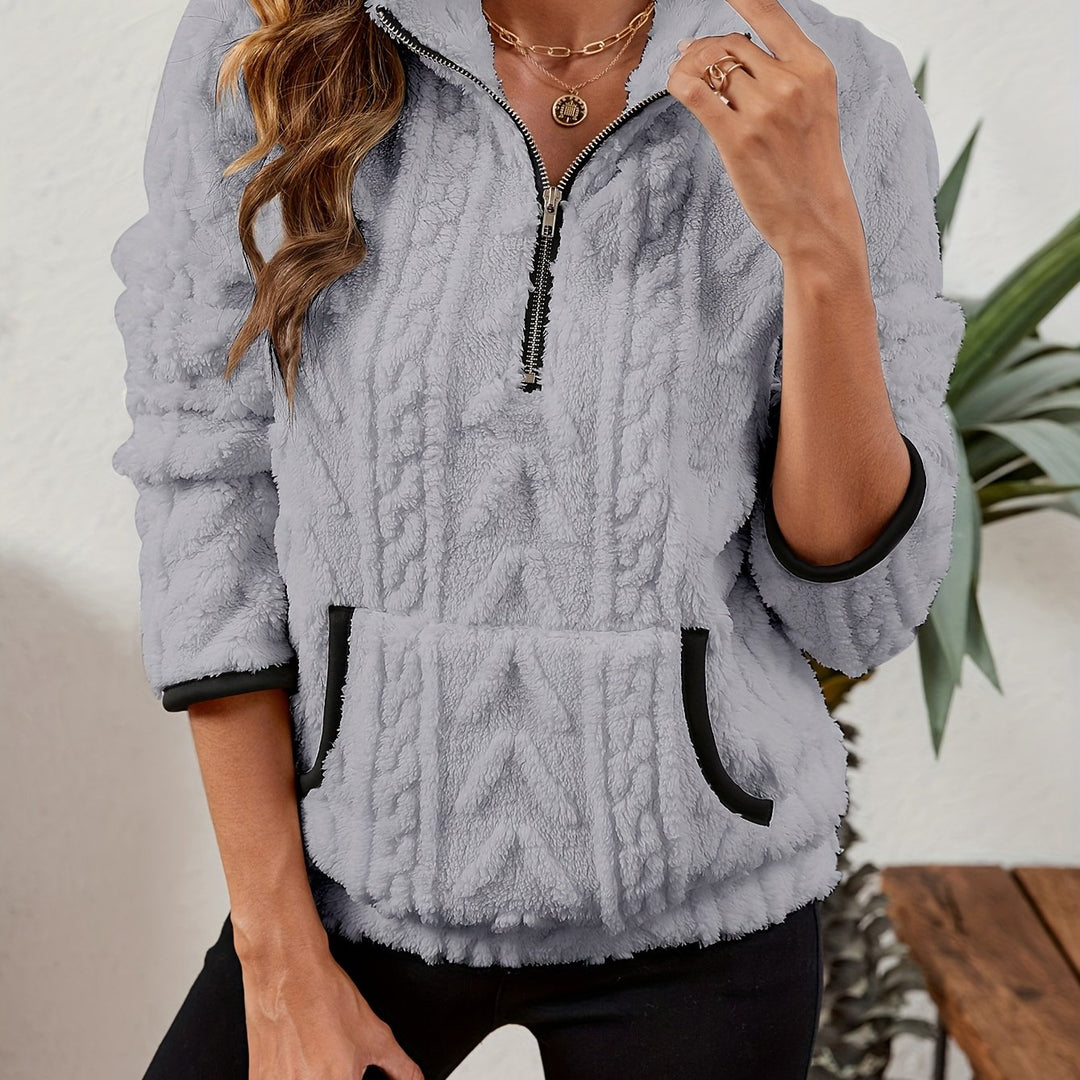 Faustine | Pull Texturé Col Zippé