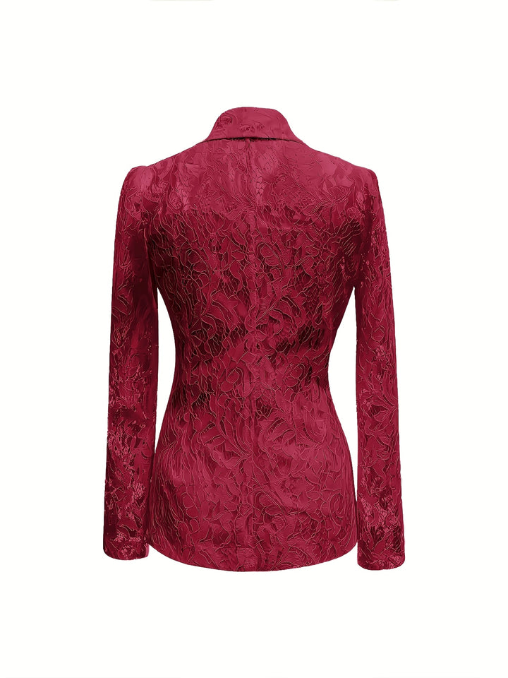 Salomé | Blazer Ajouré à Motifs Floraux