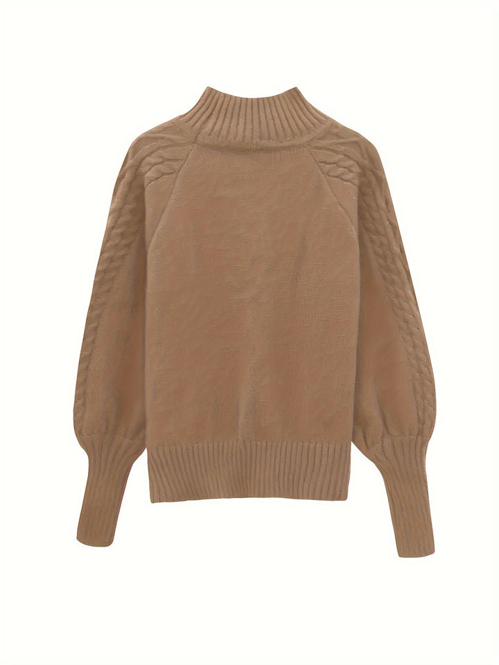 Fabienne | Pull Texturé à Col Montant