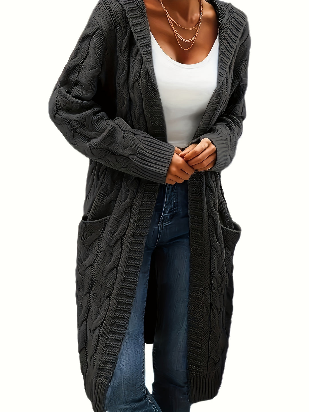 Valentine | Gilet Long Torsadé
